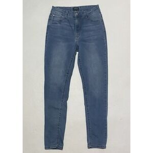 Curve Appeal Jeans Womens 8 X 28 Blue Skinny High Rise Stretch Medium Wash Denim